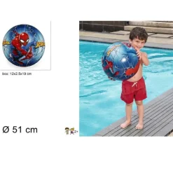 PALLONE GONFIABILE SPIDERMAN 51 CM MULTICOLORE BAMBINO PER MARE SPIAGGIA 98002