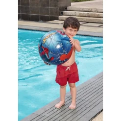 PALLONE GONFIABILE SPIDERMAN 51 CM MULTICOLORE BAMBINO PER MARE SPIAGGIA 98002