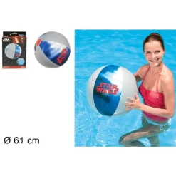 PALLONE MARE SPIAGGIA SPICCHI BLU GRIGIO STAR WARS 61 CM GONFIABILE BAMBINI 019969