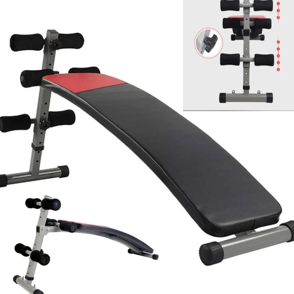 PANCA PER ADDOMINALI SOLLEVAMENTO PESI REGOLABILE SIT UP BENCH ESERCIZIO FISICO