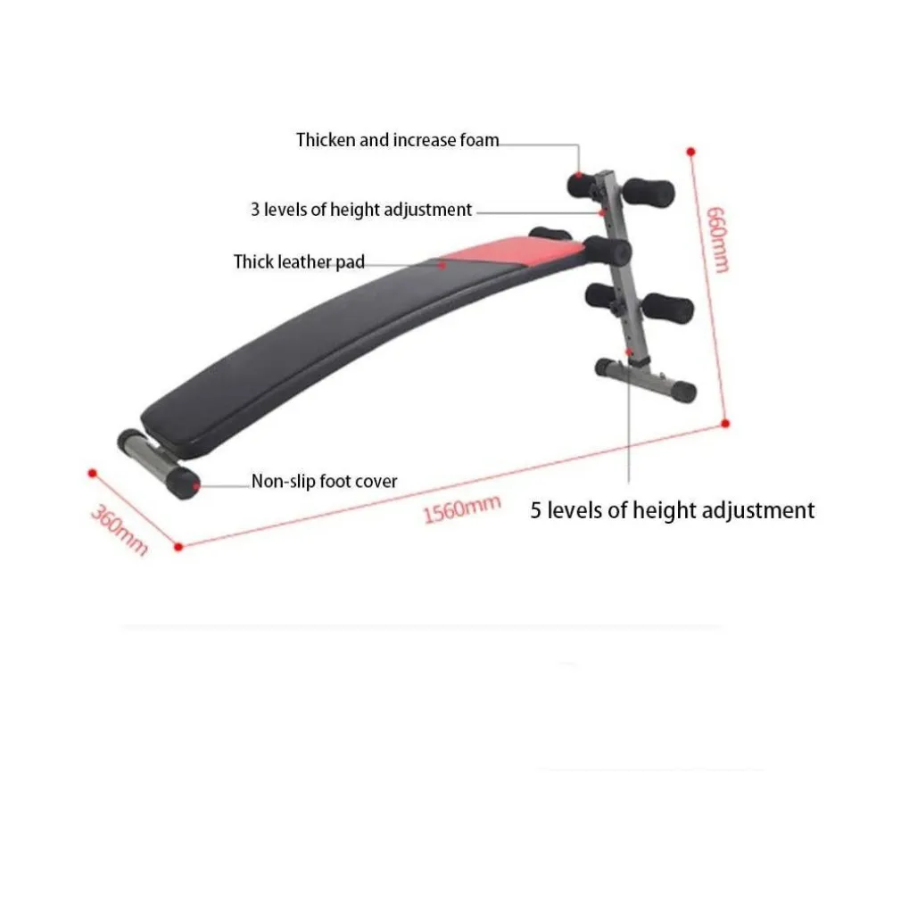 PANCA PER ADDOMINALI SOLLEVAMENTO PESI REGOLABILE SIT UP BENCH ESERCIZIO FISICO