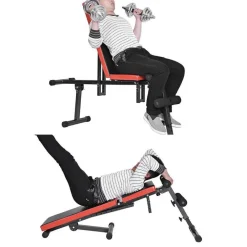 PANCA REGOLABILE MULTIFUNZIONE PIANA INCLINATA PESI ADDOMINALI BODYBUILDING