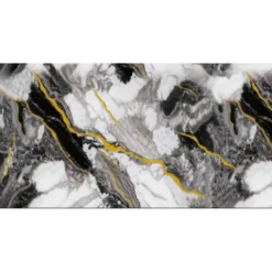 PANNELLO ADESIVO EFFETTO MARMO BIANCO NERO CON ORO 120X300CM PARETI PARASCHIZZI STANZA