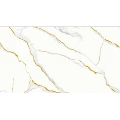 PANNELLO ADESIVO EFFETTO MARMO BIANCO STRIATURE ORO 120X300CM PARETI PARASCHIZZI STANZA