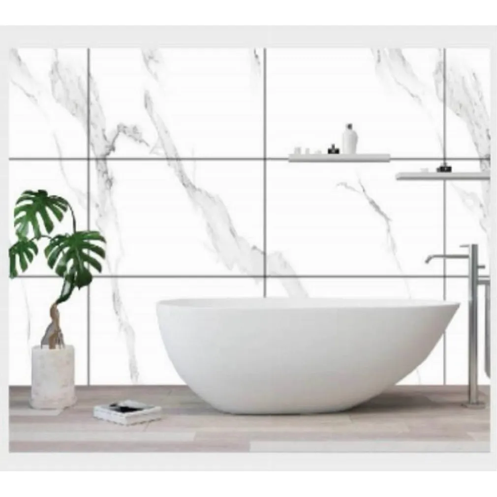 PANNELLO ADESIVO EFFETTO MARMO BIANCO PARETI PARASCHIZZI 300X60CM STANZA CUCINA