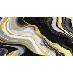 PANNELLO ADESIVO EFFETTO MARMO BLU FLUIDO VENATO ORO BIANCO 120X300CM PARETI PARASCHIZZI