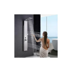 PANNELLO DOCCIA COLONNA CASCATA PIOGGIA UGELLI IDROMASSAGGIO SOFFIONE DOCCETTA