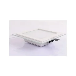 PANNELLO FARETTO LED 18 WATT AD INCASSO SOTTILE 20X20 CM 5000K BORDO IN VETRO
