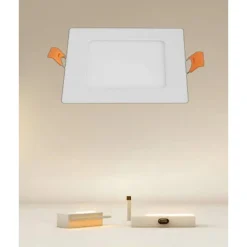 PANNELLO LED 6 WATT DA INCASSO QUADRATO BIANCO 120MM LUCE 3000K-6500K IP20 00083
