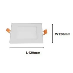 PANNELLO LED 6 WATT DA INCASSO QUADRATO BIANCO 120MM LUCE 3000K-6500K IP20 00083