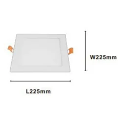 PANNELLO LED 18 WATT DA INCASSO QUADRATO BIANCO 225MM LUCE 3000K-6500K IP20 00106