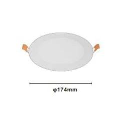 PANNELLO LED 12 WATT DA INCASSO ROTONDO BIANCO Ø174MM LUCE 3000K-6500K IP20 00038