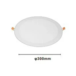 PANNELLO LED 24 WATT DA INCASSO ROTONDO BIANCO Ø300MM LUCE 3000K-6500K IP20 00069
