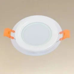 PANNELLO LED DA INCASSO LUCE 3000K-6500K 6W TONDO AM-CR-6 CON BORDO TRAPARENTE 00625