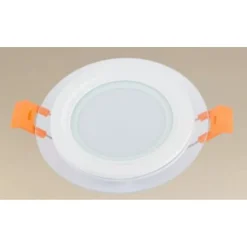 PANNELLO LED DA INCASSO LUCE 3000K-6500K 6W TONDO AM-CR-6 CON BORDO TRAPARENTE 00625