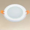 PANNELLO LED DA INCASSO LUCE 3000K-6500K 9W TONDO AM-CR-9 CON BORDO TRAPARENTE 00632