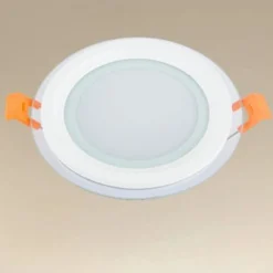 PANNELLO LED DA INCASSO LUCE 3000K-6500K 9W TONDO AM-CR-9 CON BORDO TRAPARENTE 00632