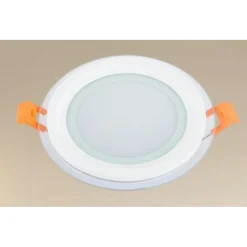 PANNELLO LED DA INCASSO LUCE 3000K-6500K 9W TONDO AM-CR-9 CON BORDO TRAPARENTE 00632