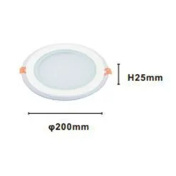 PANNELLO LED INCASSO LUCE 3000K-6500K 18W TONDO AM-CR-18 CON BORDO TRAPARENTE 00656