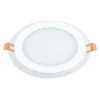 PANNELLO LED INCASSO LUCE 3000K-6500K 12W TONDO AM-CR-12 CON BORDO TRAPARENTE 00649