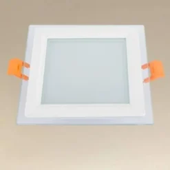 PANNELLO LED INCASSO LUCE 3000K-6500K 9W QUADRATO AM-CS-9 CON BORDO TRAPARENTE 00670