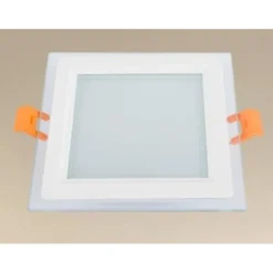 PANNELLO LED INCASSO LUCE 3000K-6500K 9W QUADRATO AM-CS-9 CON BORDO TRAPARENTE 00670