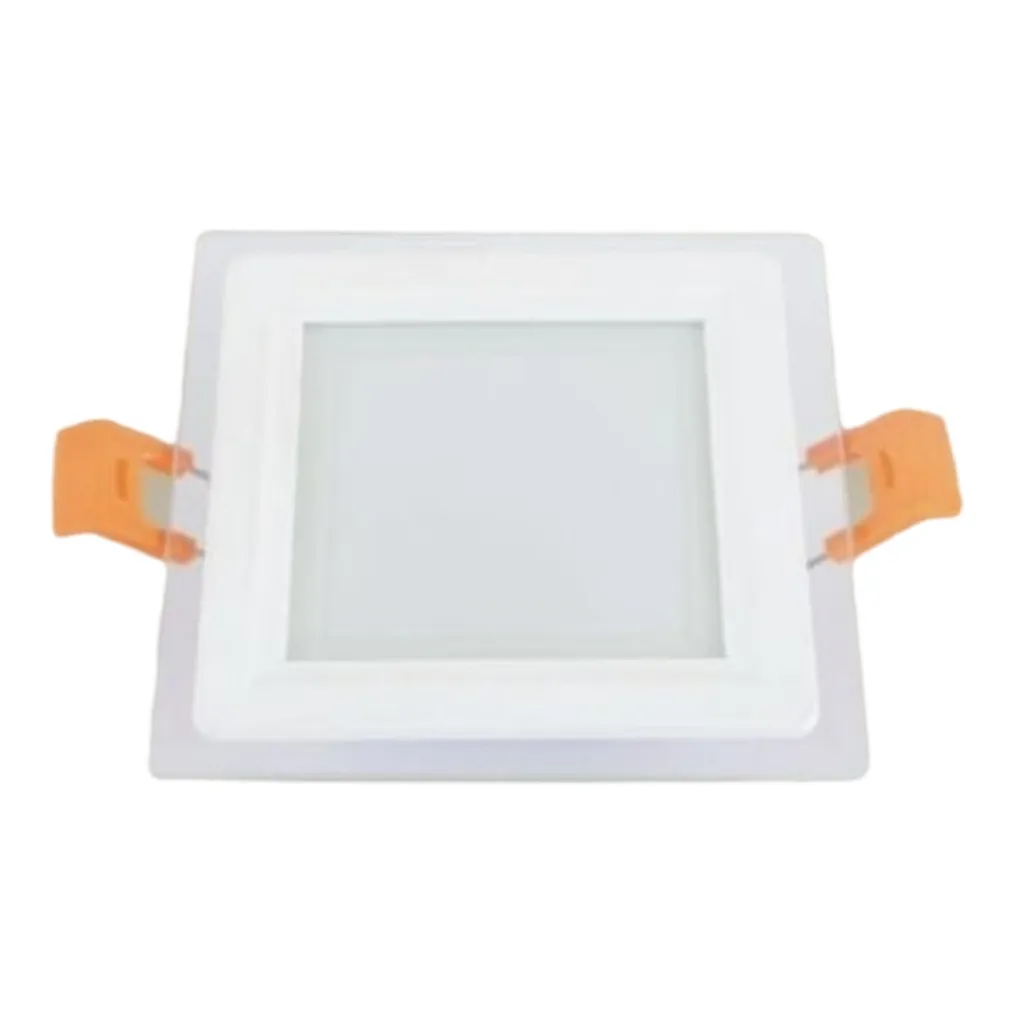 PANNELLO LED INCASSO LUCE 3000K-6500K 6W QUADRATO AM-CS-6 CON BORDO TRAPARENTE 00663