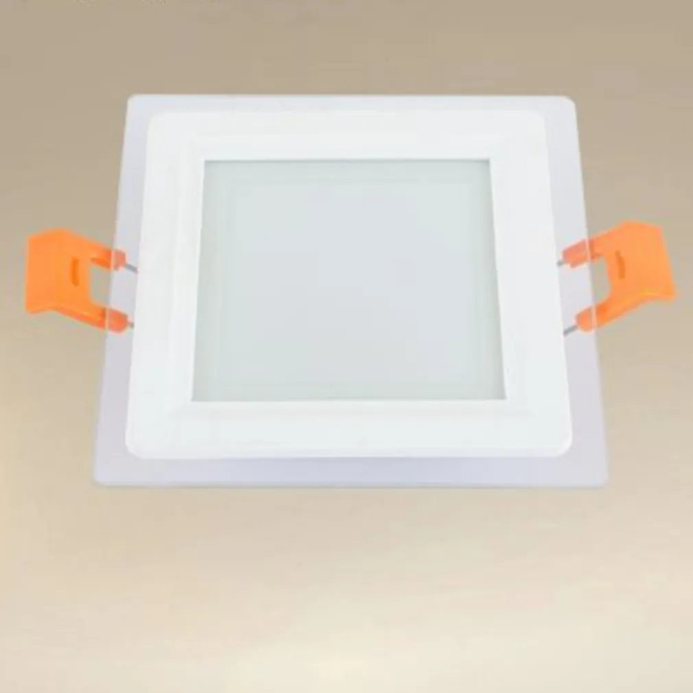 PANNELLO LED INCASSO LUCE 3000K-6500K 6W QUADRATO AM-CS-6 CON BORDO TRAPARENTE 00663