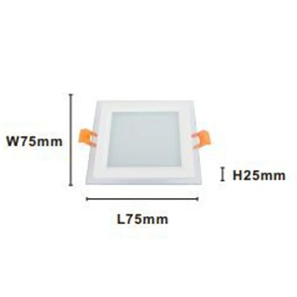 PANNELLO LED INCASSO LUCE 3000K-6500K 6W QUADRATO AM-CS-6 CON BORDO TRAPARENTE 00663