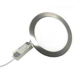 PANNELLO LED INCASSO SILVER TONDO SLIM 6W P105AA PLAFONIERA LUCE 6500K 3000K 4000K