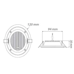 PANNELLO LED SLIM INCASSO BORDO IN VETRO 9W CCT TRE COLORAZIONI DI LUCE P94E-T3C