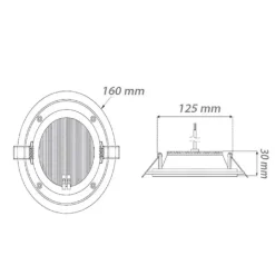 PANNELLO LED SLIM INCASSO BORDO IN VETRO 12W CCT 3 COLORAZIONI DI LUCE P125E-T3C