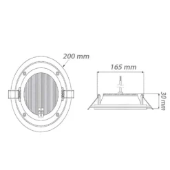 PANNELLO LED SLIM INCASSO BORDO IN VETRO 18W CCT 3 COLORAZIONE DI LUCE P165E-T3C