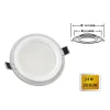 PANNELLO LED SLIM INCASSO BORDO VETRO TONDO 24 W LUCE 3000K 6500K 4000K P-205ET