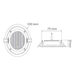 PANNELLO LED SLIM INCASSO BORDO IN VETRO 6W CCT TRE COLORAZIONI DI LUCE P75E-T3C