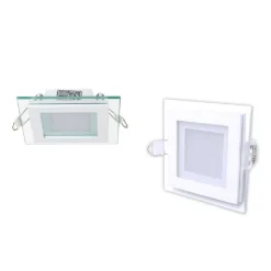 PANNELLO LED SLIM INCASSO BORDO IN VETRO 6 W CCT 3 COLORAZIONI DI LUCE P-75E-Q3C