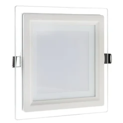 PANNELLO LED SLIM QUADRATO INCASSO 24W CORNICE VETRO CCT 3000K 4000K 6500K P205E-Q3C