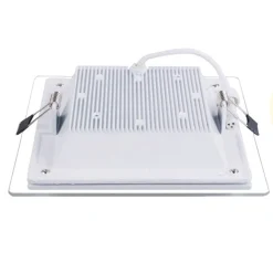 PANNELLO LED SLIM QUADRATO INCASSO CORNICE VETRO 12W CCT 3000K 4000K 6500K P125E-Q3C