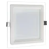 PANNELLO LED SLIM QUADRATO INCASSO CORNICE VETRO 18W CCT 3000K 6500K 4000K P165E-Q3C