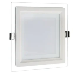 PANNELLO LED SLIM QUADRATO INCASSO CORNICE VETRO 18W CCT 3000K 6500K 4000K P165E-Q3C