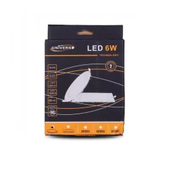 PANNELLO LED SLIM 6W INCASSO ROTONDO IN PVC LUCE CALDO NATURALE FREDDO P105AT