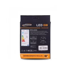 PANNELLO LED SLIM 6W INCASSO ROTONDO IN PVC LUCE CALDO NATURALE FREDDO P105AT