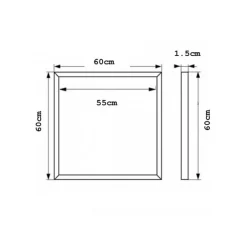 PANNELLO LED TELAIO LUMINOSO CORNICE 60X60 CM 48 W 5700LM LAMPADARIO SOSPENSIONE TOT