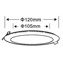 PANNELLO LED TONDO DA INCASSO 6 WATT CON DRIVER CCT 3000K 4000K 6500K P105A-T3C