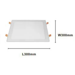 PANNELLO LED 24WATT DA INCASSO QUADRATO BIANCO 300MM LUCE 3000K-6500K IP20 00113