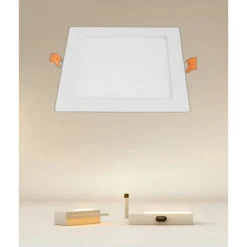 PANNELLO LED 12WATT DA INCASSO QUADRATO BIANCO 174MM LUCE 3000K-6500K IP20 00090