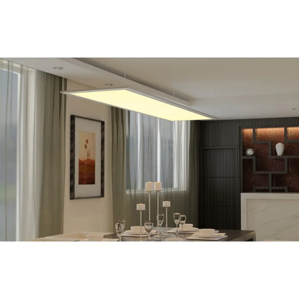 Pannello Led 120x30 40W Rettangolare Plafoniera Led 120x30cm Luce Bianca E Calda