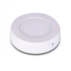 PANNELLO PLAFONIERA LED 6W TONDO PVC LUCE BIANCO CALDO FREDDO NATURALE P120B-T