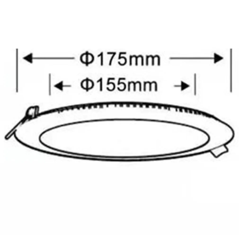 PANNELLO SMD LED ROTONDO INCASSO 12 W CON DRIVER CCT 6500K 3000K 4000K P155A-T3C