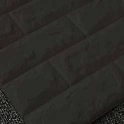 PANNELLO SPUGNA 3D MATTONI COLORE NERO ADESIVO PARETI SFONDO CASA MURI 70X70CM
